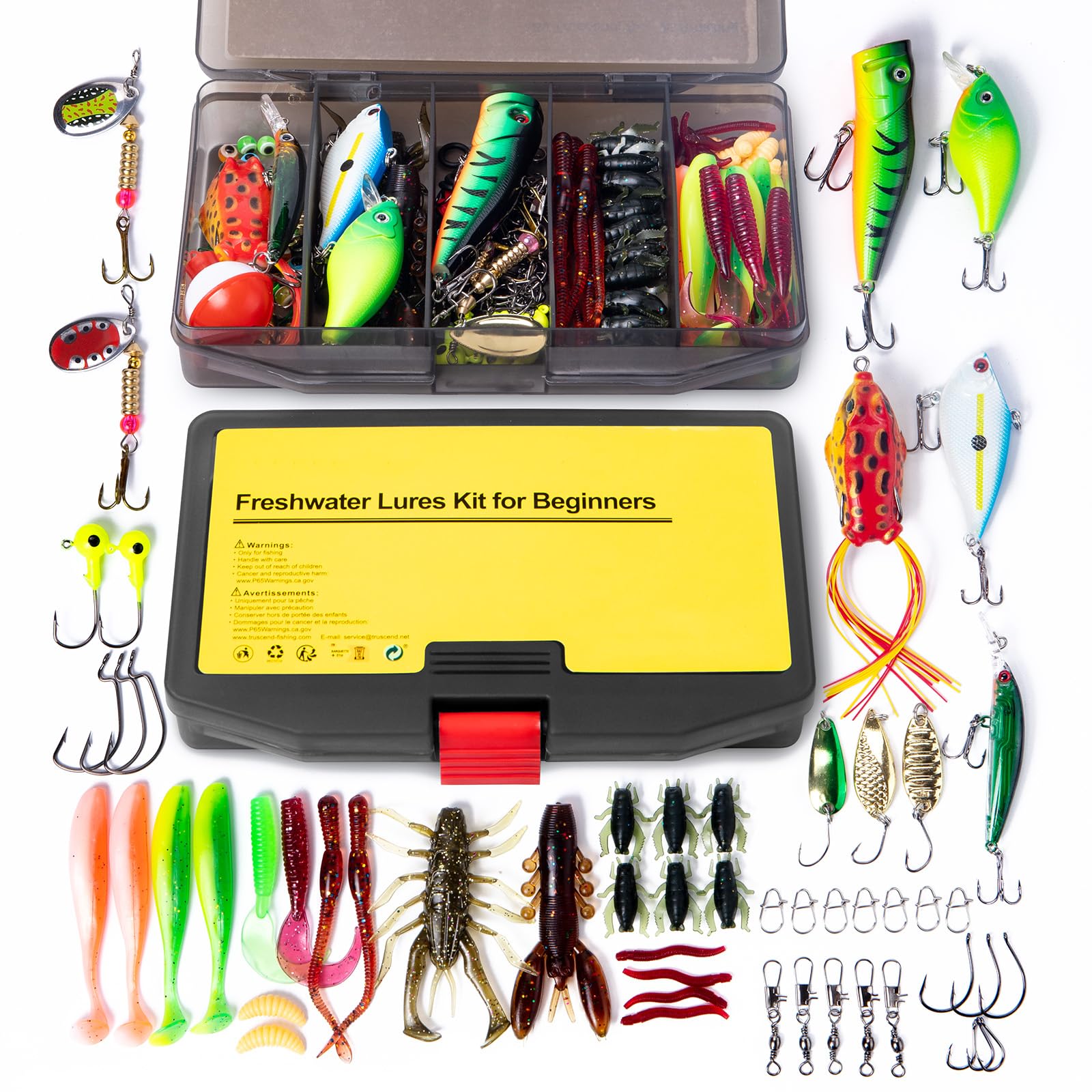 GOTOUR Fishing Lures Kit - 128pcs Tackle Box -9 GOTOUR Fishing Lures Kit - 128pcs Tackle Box -9