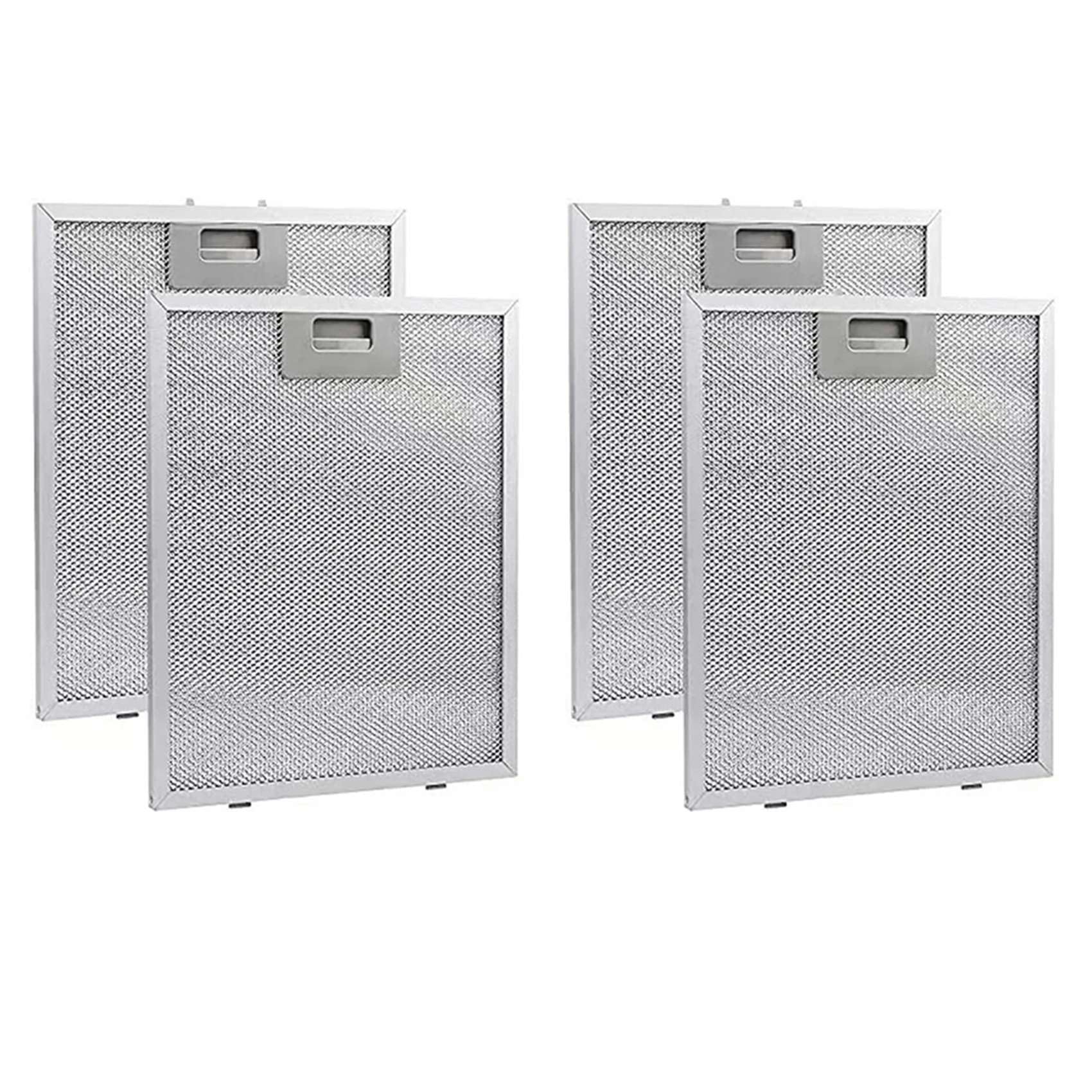 Hndhbfgrt 4PCS Cooker Hood Filters Metal Mesh Extractor Vent Filter 320X260mm Kitchens Hoods Oil Filter Range Hood Grease