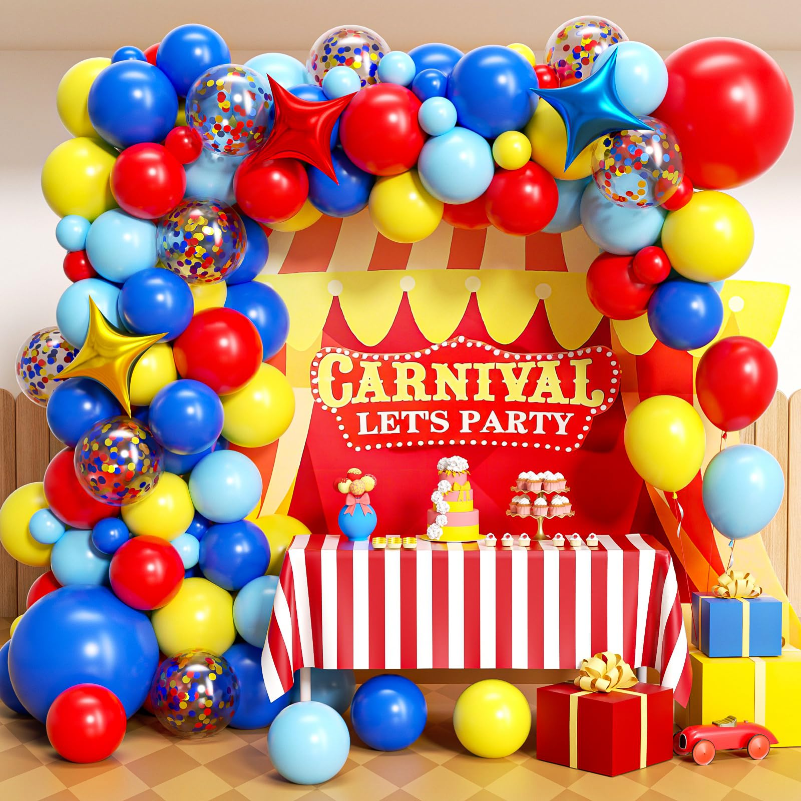 Karnawałowe balony łuk zestaw dekoracje