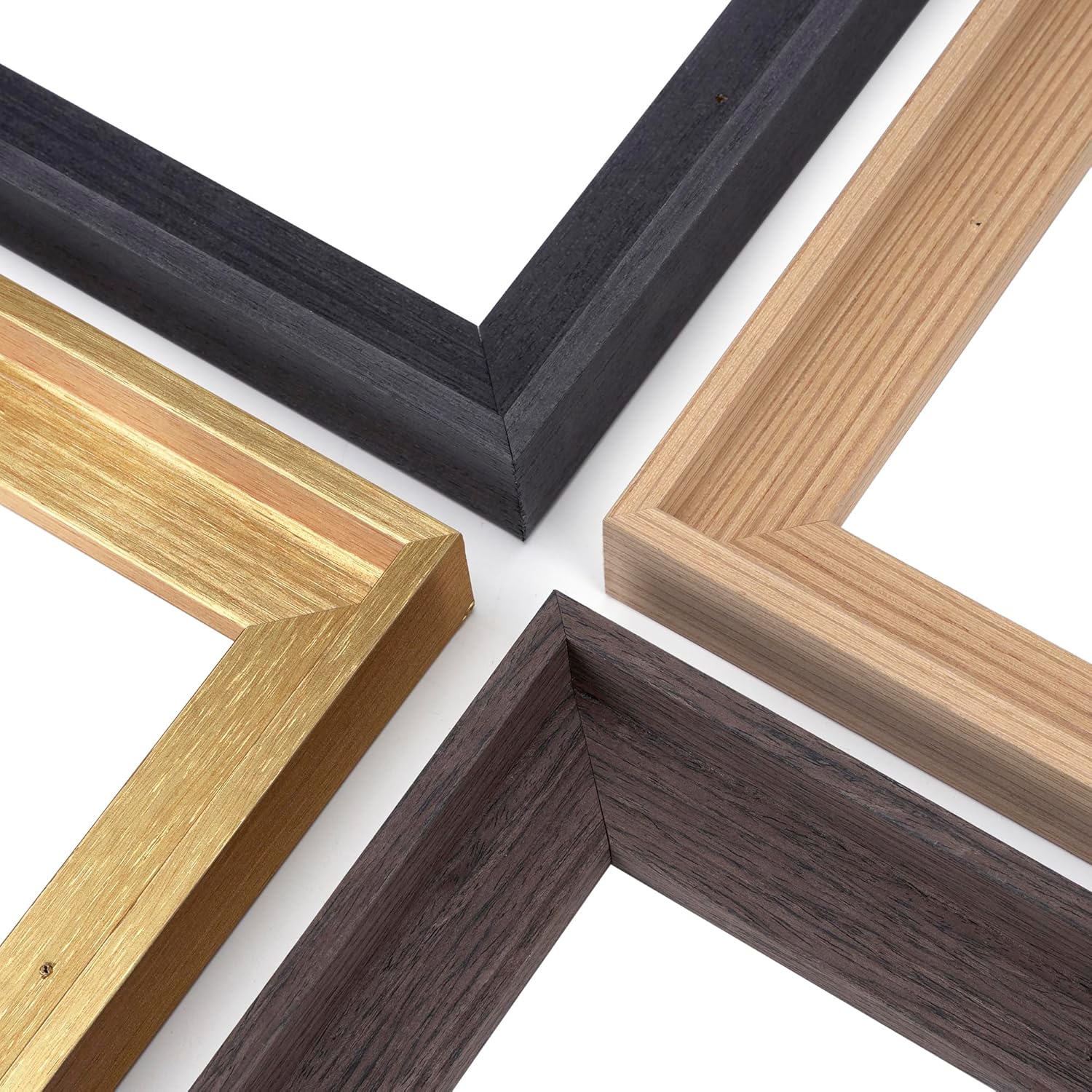 Solid Wood Canvas Floater Frame for 0.6-0.9" Depth 20"x20" Art,Square Canvas Floating Frames, Oil Painting Floater Frame (20x20,Dark Brown)