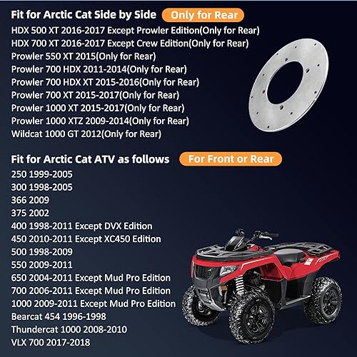 Miniatura 2 de M MATI Rotor de disco de freno delantero o trasero para Arctic Cat 250 300 400 500 650 700 Prowler 700 1000 1436-164