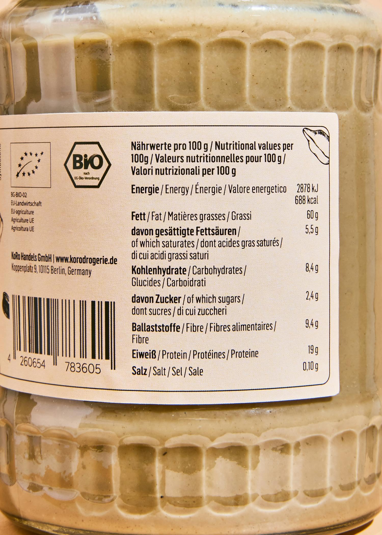KoRo - Purée de tournesol Bio - 6 x 500 g - 100% graines de tournesol - riche en acides gras insaturés - goût léger de noisette - se déguste seule, en tartinade ou dans les sauces de salade.