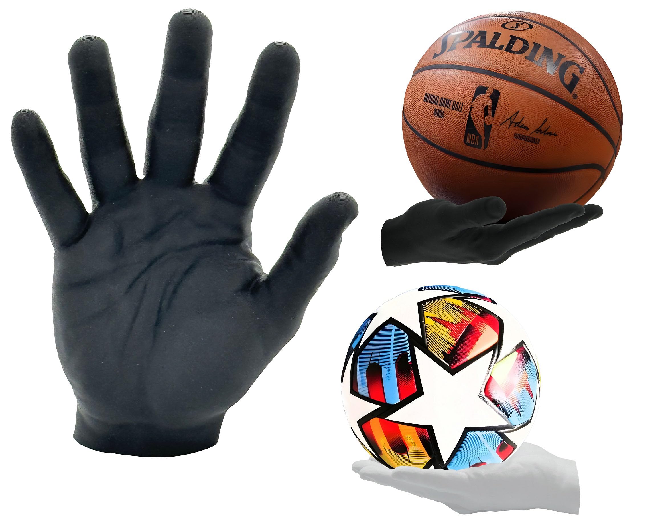 Supporto da parete a mano per palloni, supporto da parete per palline, supporto da parete, supporto per pallacanestro, calcio, pallavolo, pallavolo, pallacanestro, pallavolo, golf, tennis