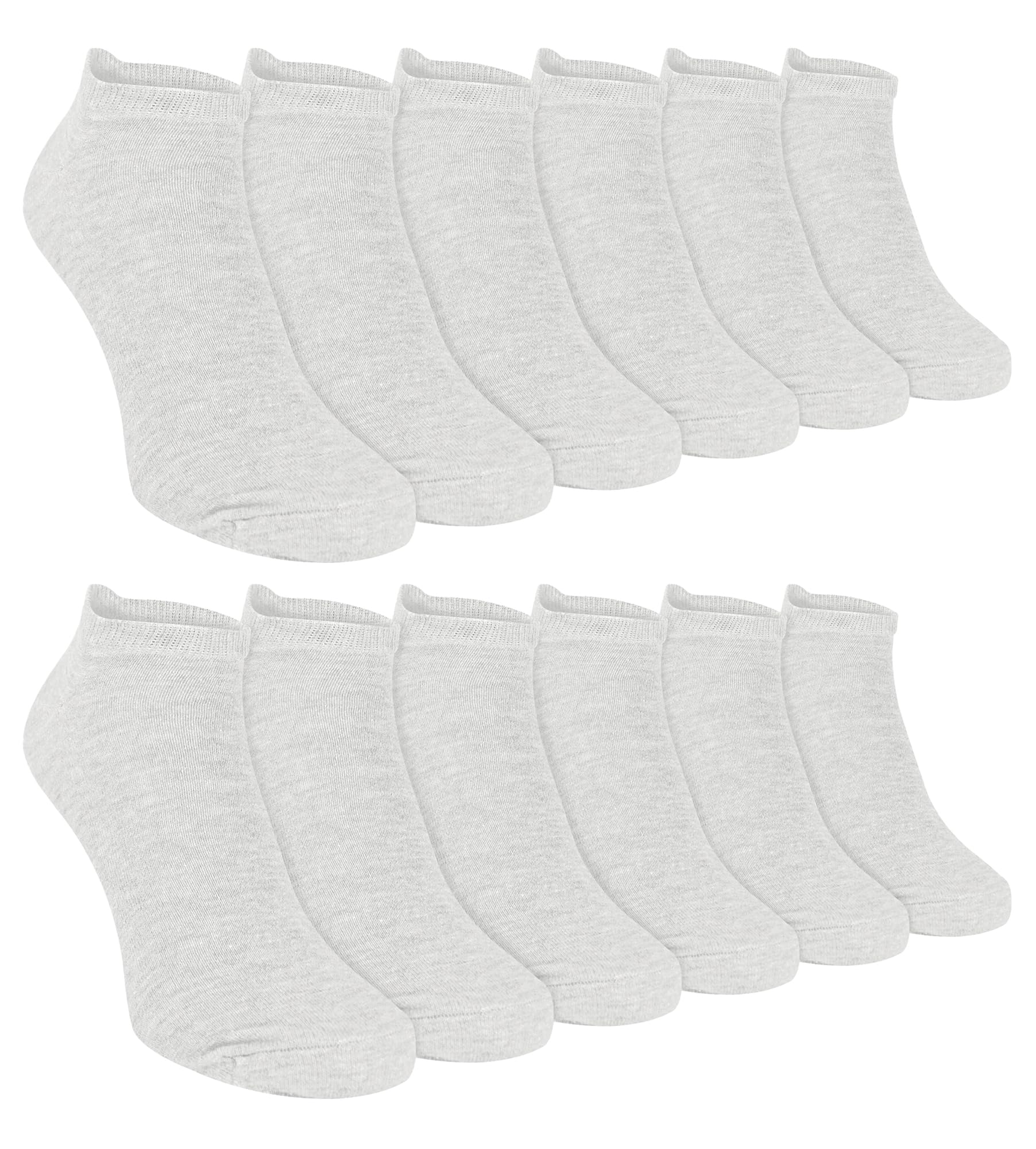 Sock Snob Men's White 12 Pair Multipack Quarter Trainer Socks | | Cotton Short Low Cut Socks
