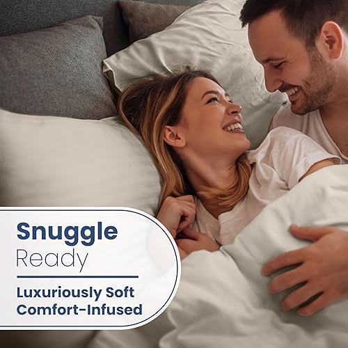 Miniatura 6 de Juego de sábanas de 4 piezas, sábanas de tamaño King, sábanas ligeras y transpirables de 100 % algodón, resistentes a las arrugas y a la