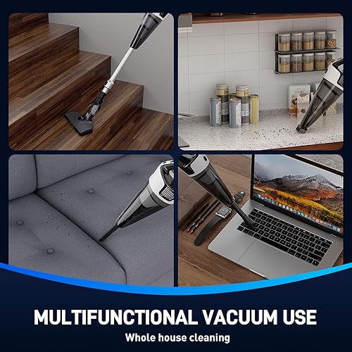Miniatura 7 de Aspiradora inalámbrica  Aspiradoras para el hogar, aspiradora ligera de alta potencia para pelo de mascotas, alfombra de piso de madera dura,