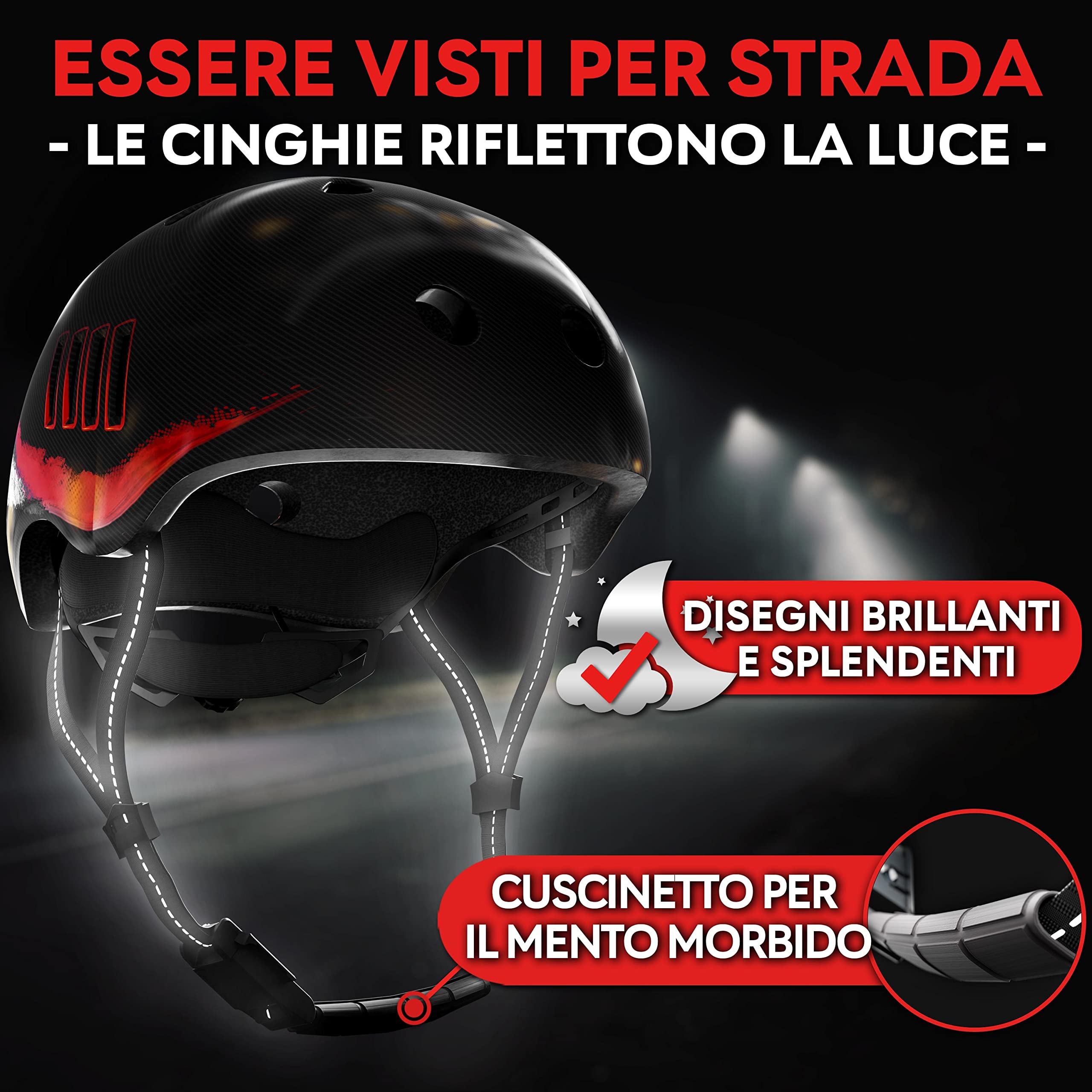 SKATEWIZ Casco da Bicicletta Casco da Skater per Bambini e Ragazzi sviluppato da Un Produttore Tedesco in 12 Fantastici Design - Caschi per Bambini Estremamente Leggeri