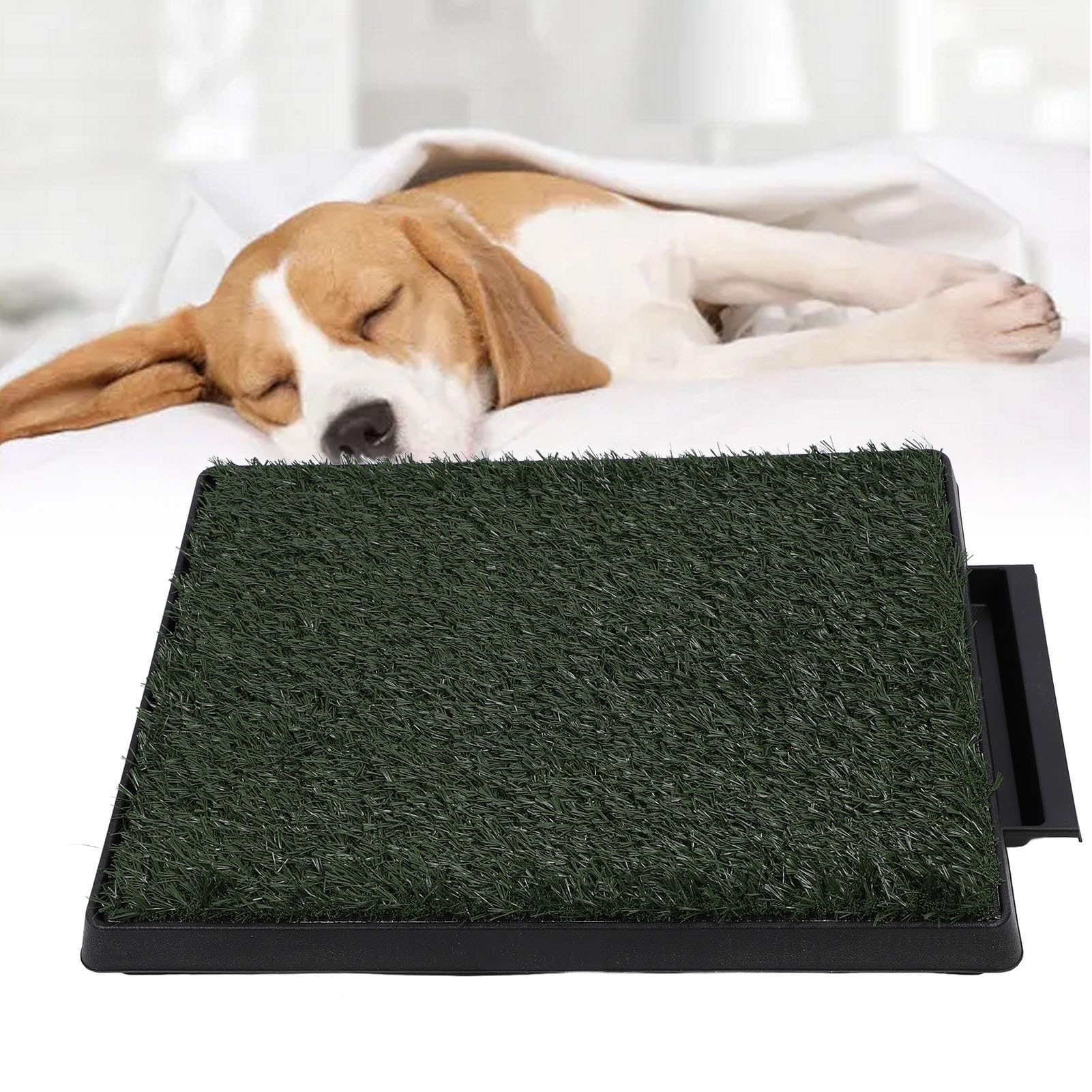 KIMISS Bandeja para Orinal para Perros de Césped Artificial, Almohadilla Grande Reutilizable para Orinar para Interiores