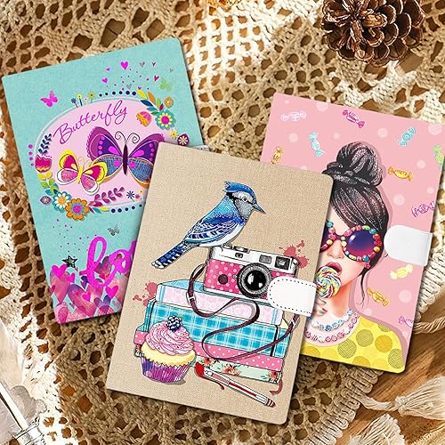 Miniatura 8 de Diario Blue Jay para niñas, regalo para adolescentes, niños, diario con bolígrafo y cierre magnético, 192 páginas para escribir, cuaderno forrado