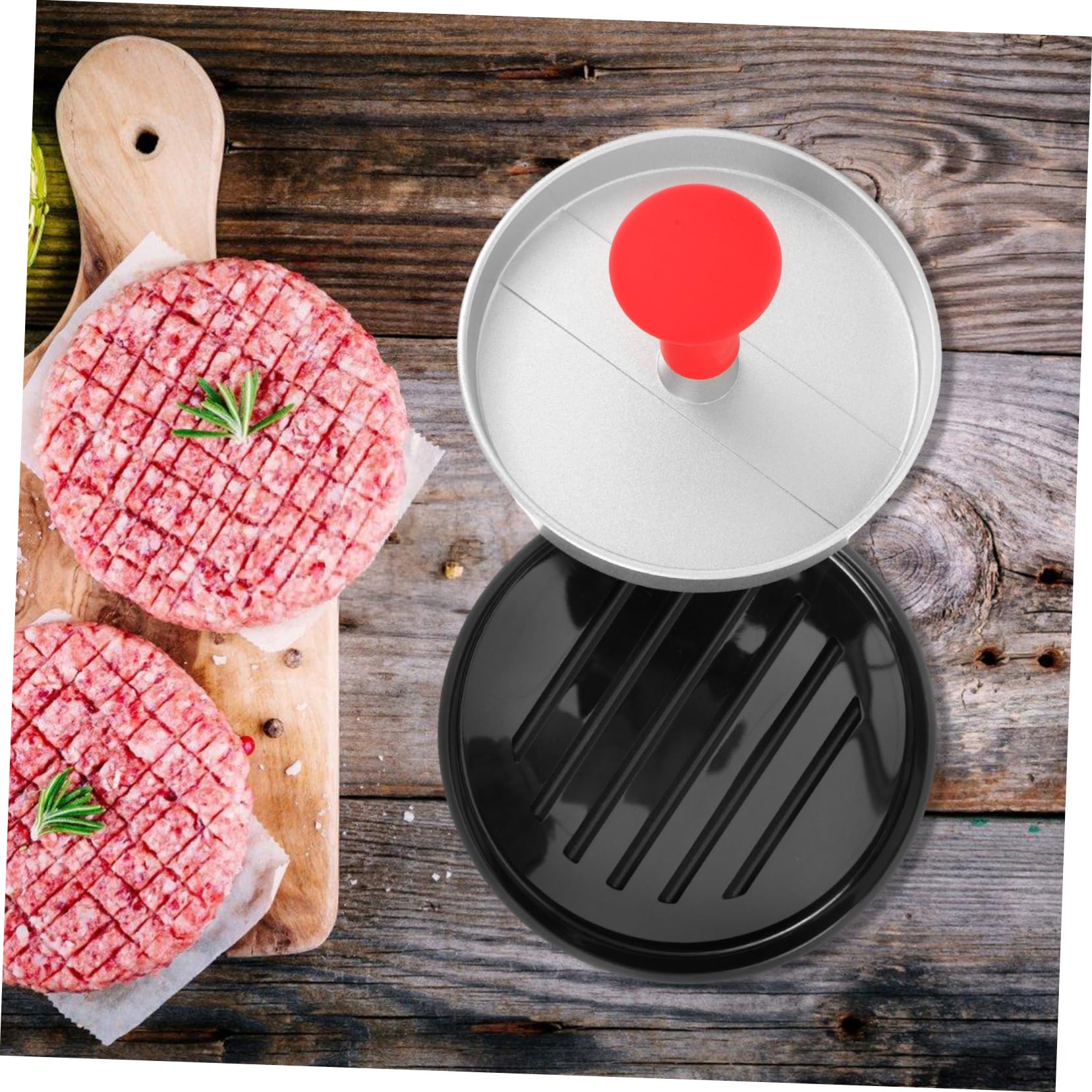 BESTonZON 2stücke Burger Presse Für Gleichmäßige Hamburger Patties Antihaft-Material Leicht Zu Reinigen Robust Und Langlebig Perfektes Küchenwerkzeug Für Fleischliebhaber