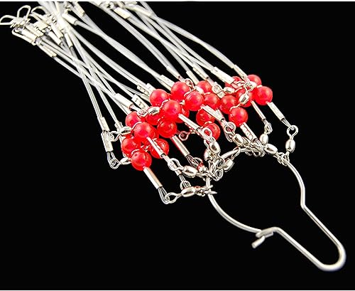 Miniatura 4 de Plataformas de líder de pesca mono con broches giratorios de agua salada Surf Pesca Aparejos inferiores de pesca de alta resistencia 1 brazo y 2