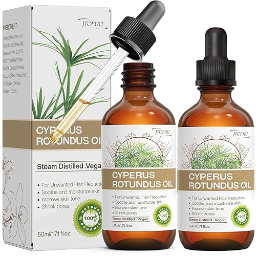 Aceite Cyperus Rotundus Depilación Aceite de ciprés Reductor del Crecimiento del Cabello Facial Cuerpo Cuidado de la Piel para Mujeres Hombres 2
