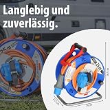 Brennenstuhl - Enrollador de cable de camping con cable de 25 m, con acoplamiento en ángulo CEE incluye toma combinada de contacto de protección y enchufe CEE, para uso en exteriores, naranjo - 8