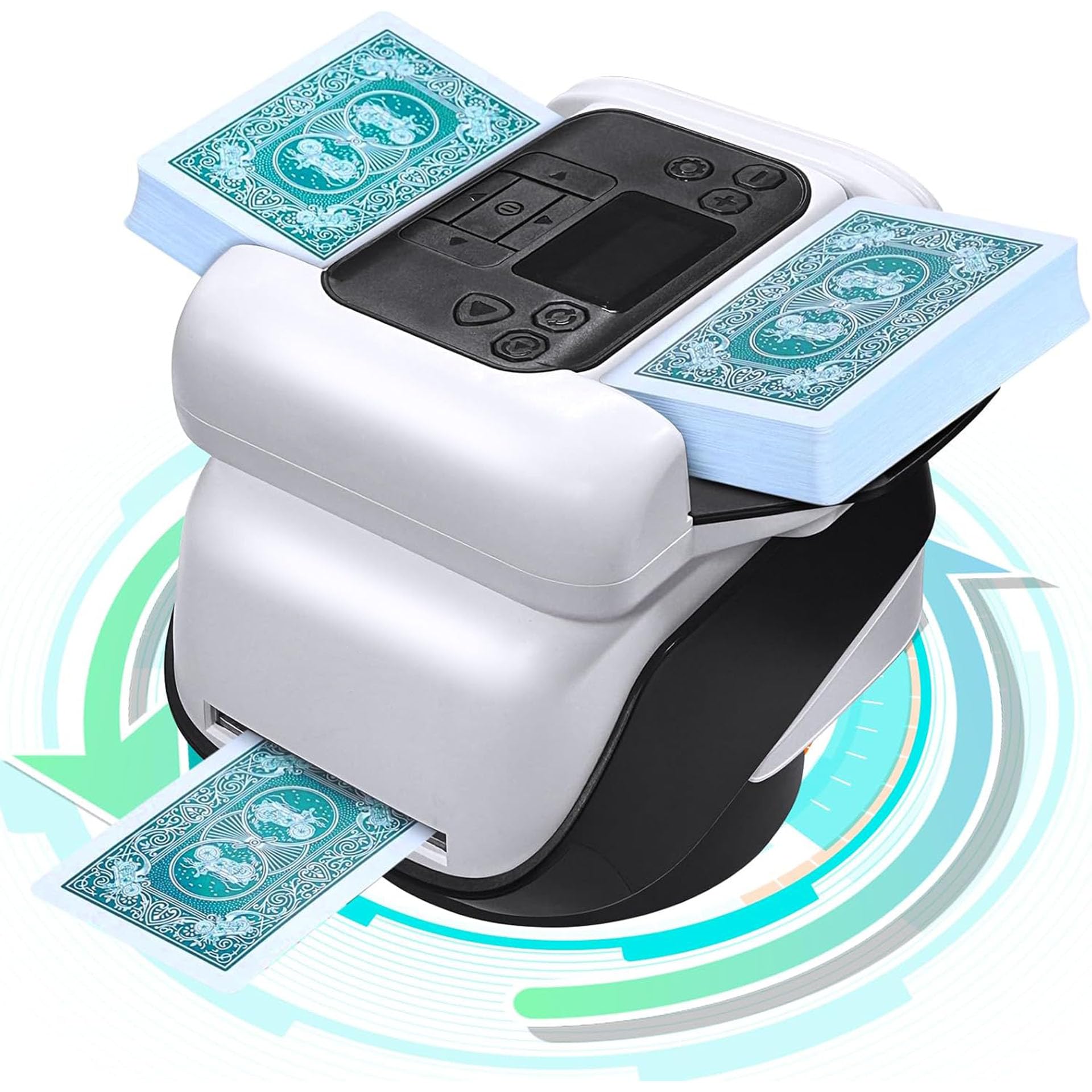 Barajador Y Repartidor Automático De Cartas 2 En 1 – Recargable, Silencioso, Para Hasta 8 Jugadores Y Todo Tipo De Juegos