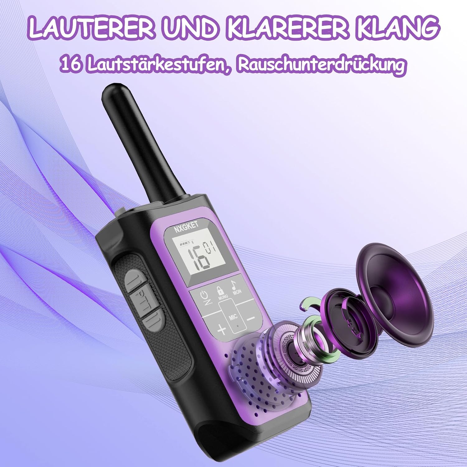 Illustration of walkie talkie range in city and open environments