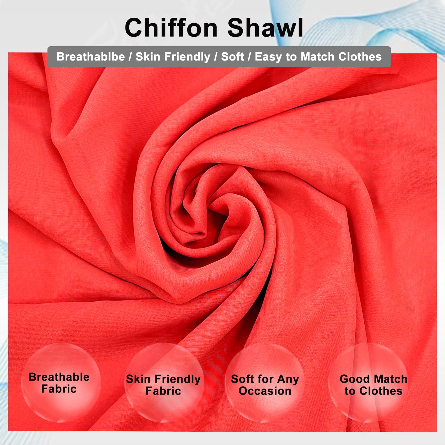 lifwimner Scialle Donna In Raso Chiffon Silky Sciarpa Tinta Unita Wrap Stola Per Sposa Damigella Cerimonia Matrimonio Serata