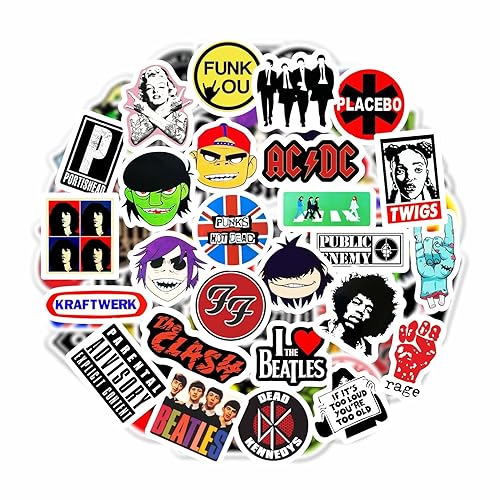 BulbaCraft Autocollants de rock classiques — Autocollants de groupe de