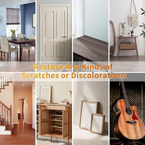 Miniatura 6 de A-HEYIDA Kit de reparación de piso de madera, 1.5 fl oz de capacidad de relleno de madera, marcadores para muebles, bolígrafo de retoque de vinilo,