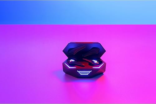 Miniatura 5 de Saramonic GamesMonic Auriculares inalámbricos TWS Bluetooth 5.0 con micrófono integrado, funda de carga, resistencia al agua IPX5, sonido premium y