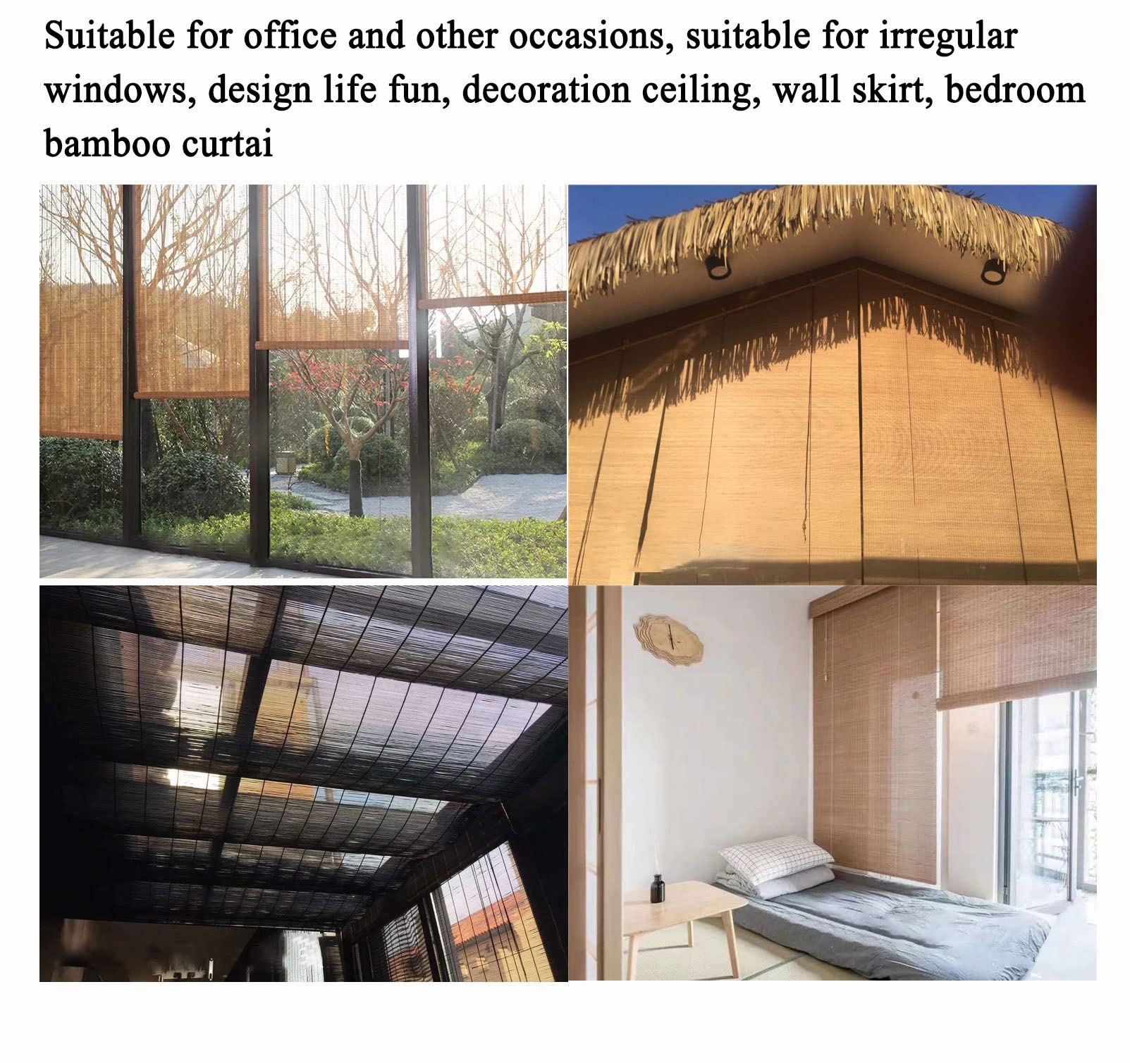 Amazon.de: Bambus-Auenrollos fr Terrasse, Deck, Pavillon, Pergola,  Balkon, Veranda, Carport, wasserdichte Auenrollos mit Privatsphre, ideal  fr ...