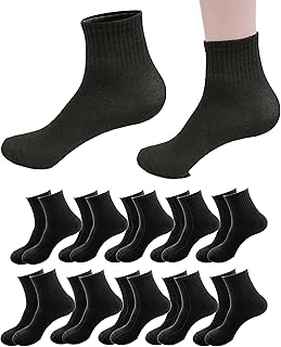 10 Pairs Thin Crew Socks for Men & Women, Breathable Casual Athletic Ankle Socks