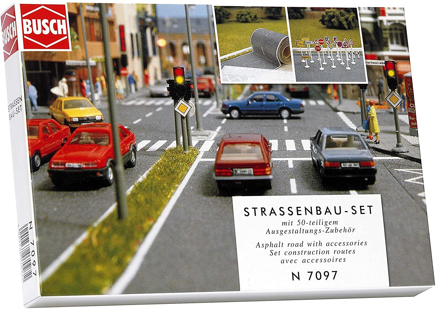 Busch Environnement - BUE7097 - Modélisme Ferroviaire - Assortiment Route & Accessoires - Echelle N