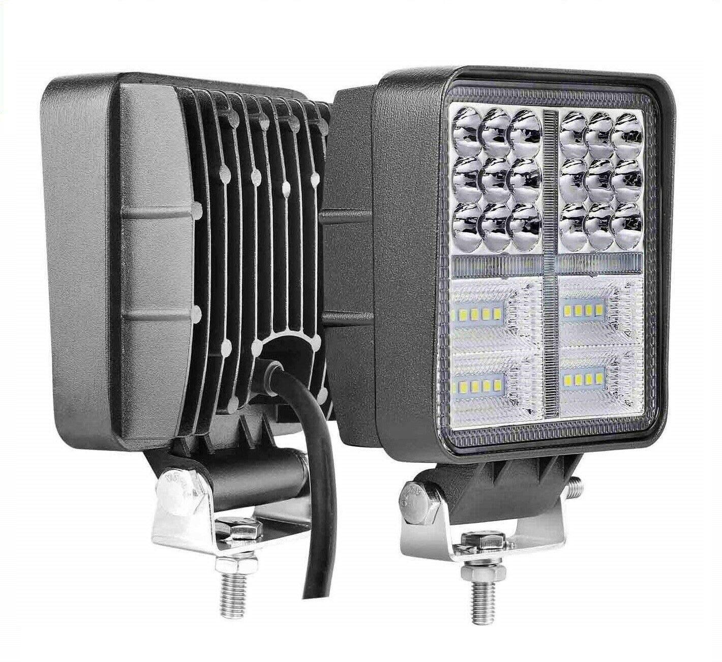 AB flexzon 6x 4 LED 162 W kwadratowa praca przeciwmgielna miejsce DRL nurkowanie białe krzyż światła lampa 24 V 6500 K