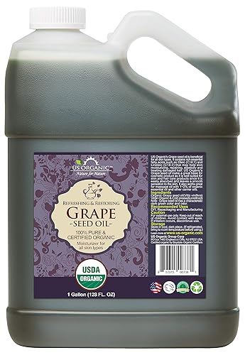 US Organic Aceite de semillas de uva certificado por USDA 100 puro y natural virgen prensado en frío sin refinar tamaño para bricolaje y pequeños