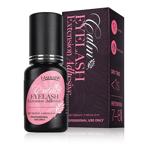 Miniatura 11 de LASHVIEW - Pegamento para extensiones de pestañas, 0.3 seg de secado rápido, permanencia de 6-8 semanas, adhesivo negro profesional, pegamento