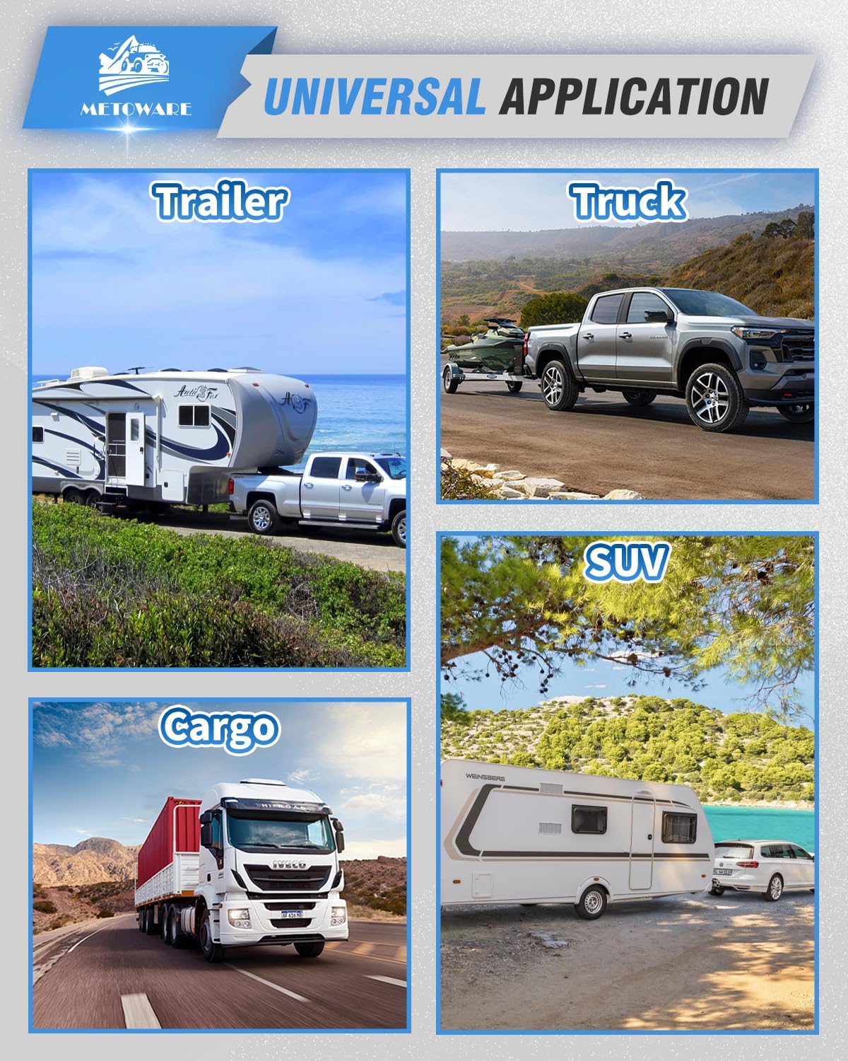 METOWARE 2" A-Frame Trailer Coupler,Fits 2-Inch Hitch Ball, Capacity 7000LBS, Black - Image 6