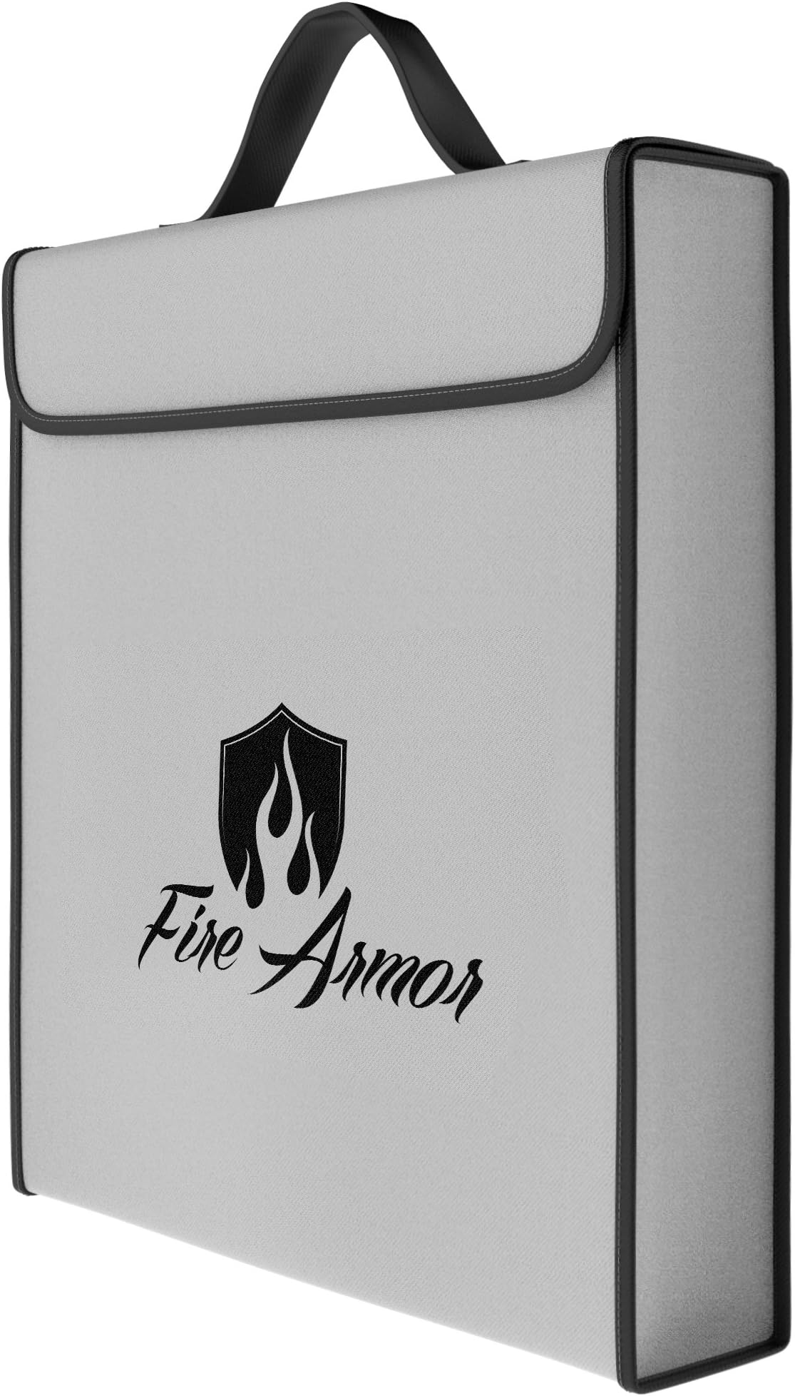 Vemingo Double Layer Fireproof Money Bag (16"x12"x3") XXL No-Itch Zipper Closure, Silicone Coated Fire Resistant Envelope Documents Pouch.