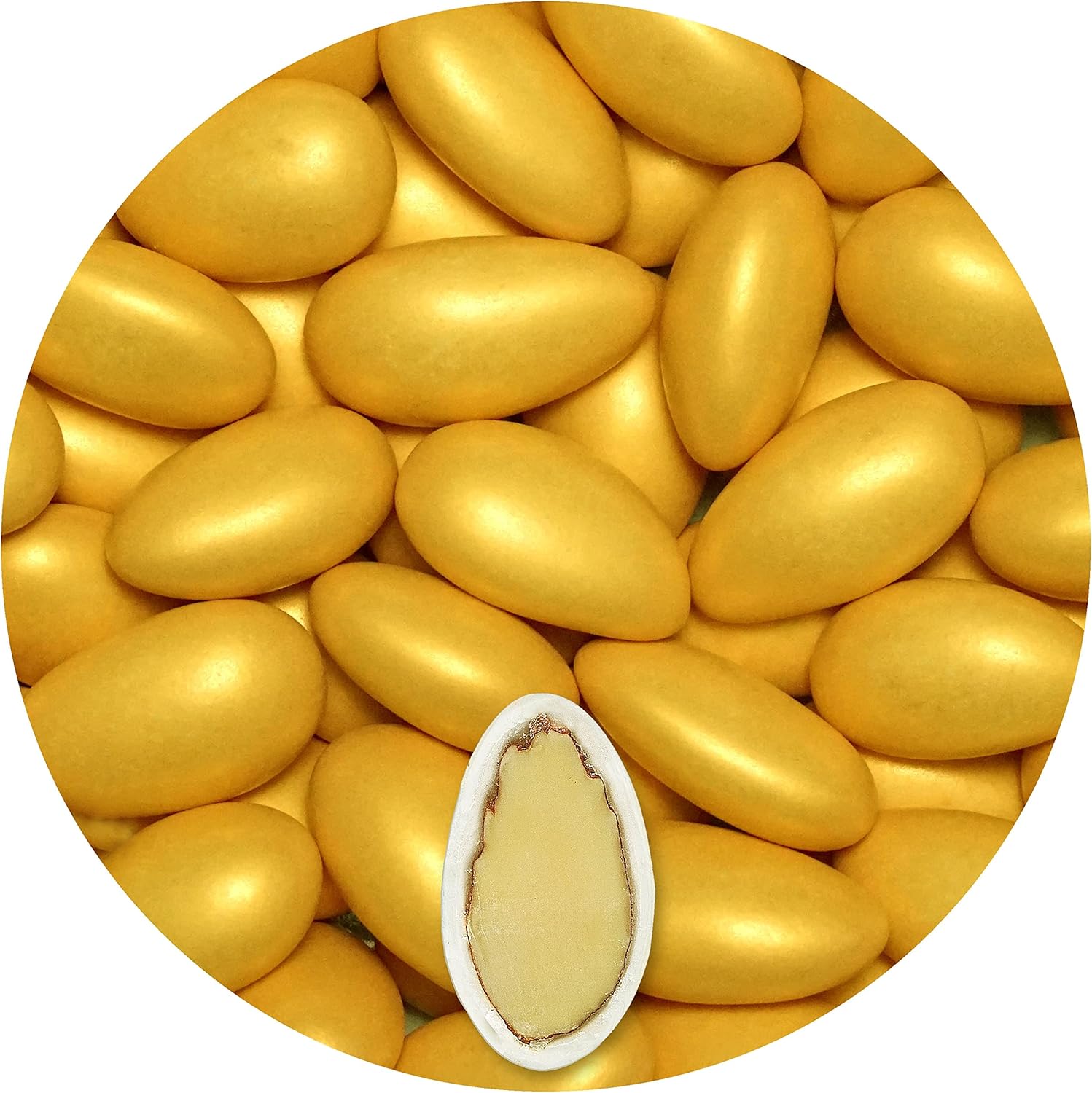 EinsSein 0,5kg Confetti di Mandorle Matrimonio Nobile oro metallico