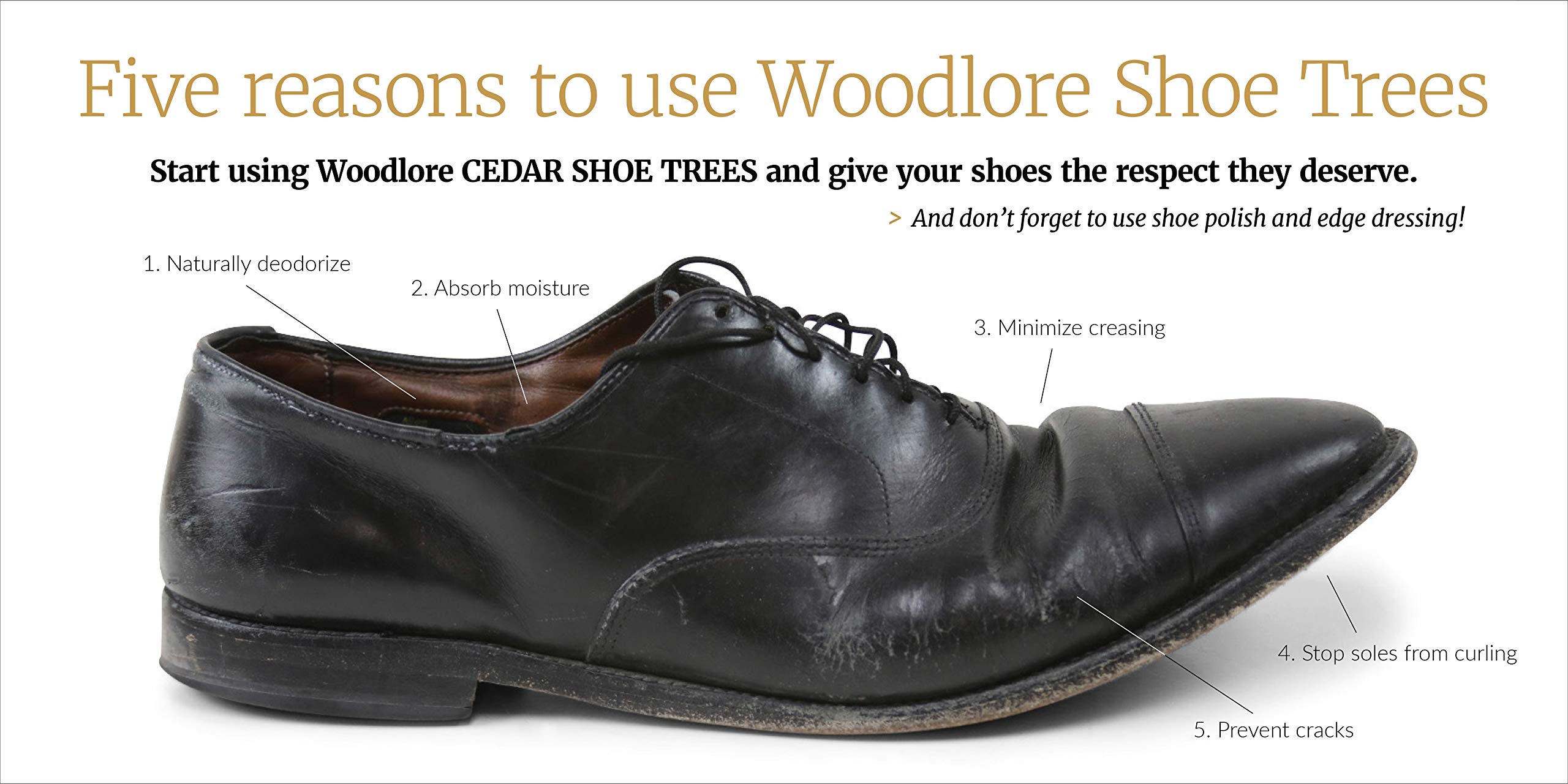 Mens Cedar Shoe Trees 3-Pack for 3 pairs of shoes - Made in USA - Combination Style product thumbnail 5