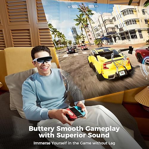 Miniatura 2 de Rokid Air AR Glasses, 120" Full HD Virtual Screen, Lightweight Smart Glasses, Compatible with iPhone 15, Steam DeckGaming ConsolesPCAndroid,