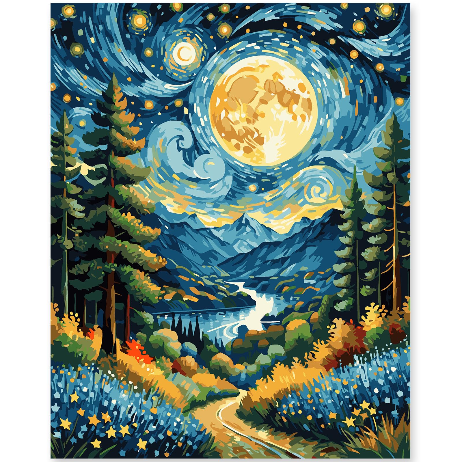 gelrovaled Dipingi con i Numeri per Adulti, Kit di Pittura acrilica Fai-da-Te per Bambini Adulti Principianti Facile su Tela, Decora la casa Regalo,con Vernici e pennelli, Peonyflower, 40 x 50cm