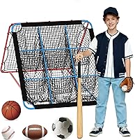 Vista 1 de 2-in-1 Baseball Pitching and Rebound Net, Trainer and Return Screen for Pitching Practice