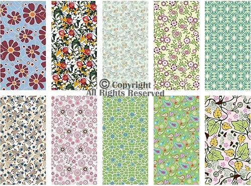 Vista 104 de Craftido -25 opciones: paquetes de tela de acolchado 100% algodón, 10 cuartos gruesos de 18 x 21 pulgadas, peso mediano de 5.2 onzas