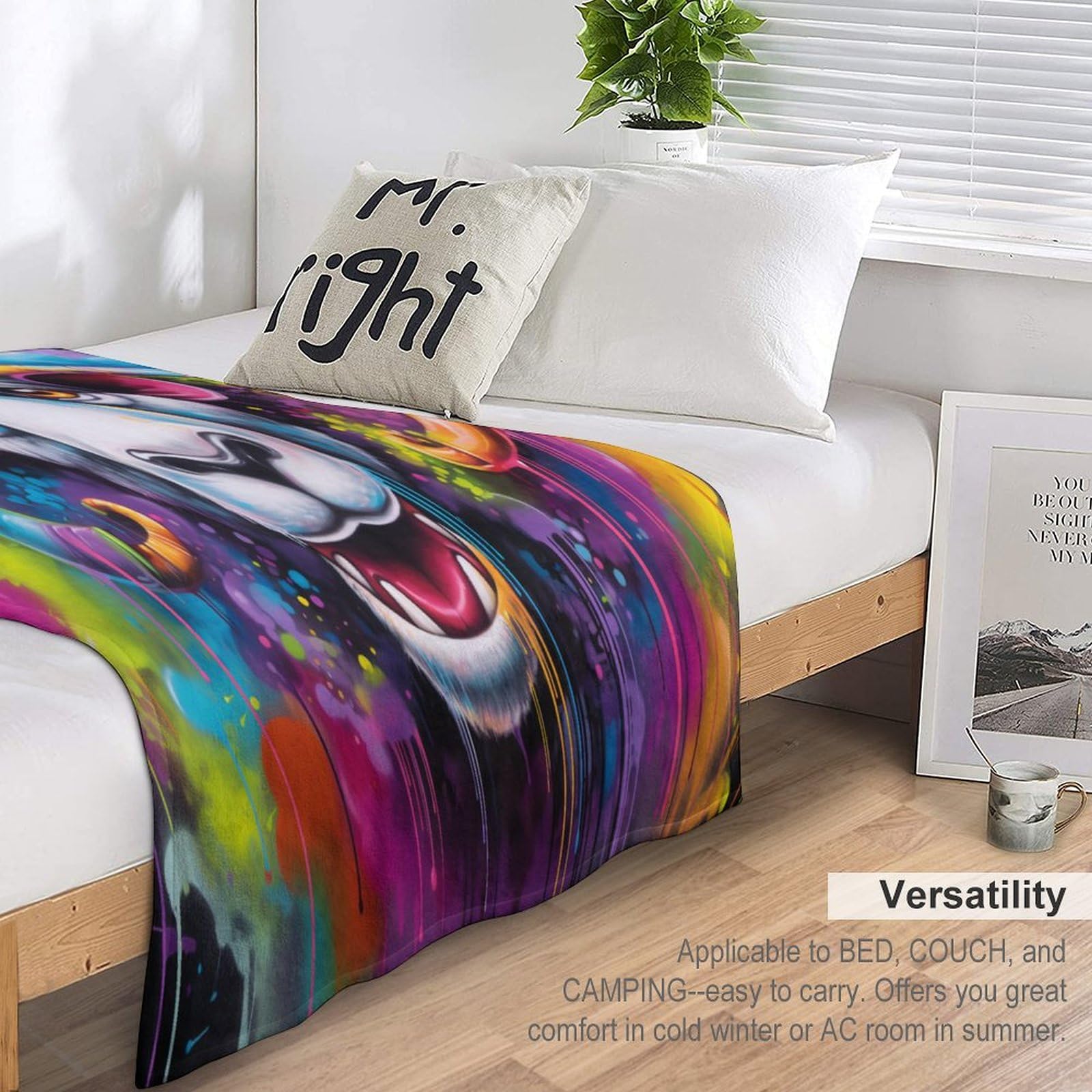Coperta morbida in flanella, 152,4 x 127 cm, adatta per divani