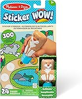 Vista 11 de Melissa & Doug Sticker Wow!™ Bloc de actividades de 24 páginas y sello de calcomanías, 300 calcomanías, artes y manualidades, juguete antiestrés