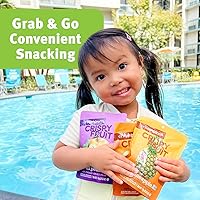 Vista 5 de Crispy Green Bocadillos de fruta de pera liofilizados, 0.53 onzas (paquete de 12), fruta 100% pura, totalmente natural, sin azúcar añadida, bolsas