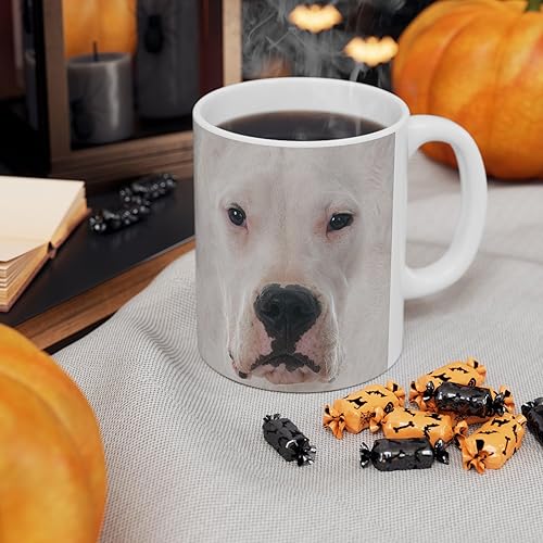 Miniatura 6 de Funny Gifts - Taza de café con diseño de perro argentino, diseño de perro argentino, taza de cerámica blanca, 11 onzas