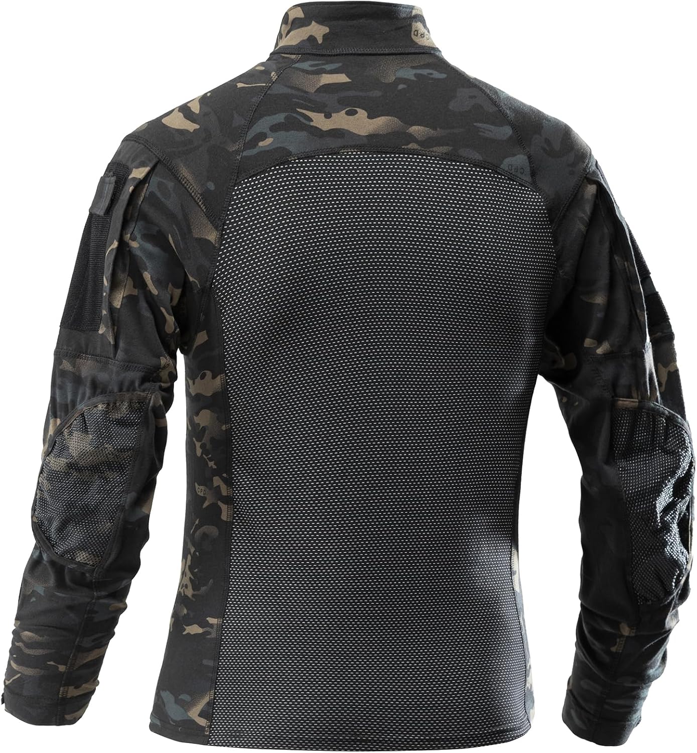 AKARMY Men's Tactical Military Combat Shirt, Long Sleeve Camo T Shirt with Zipper Pockets - Image 3
