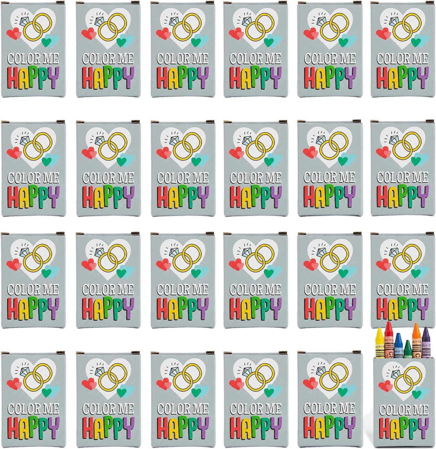 Fun Express 6-Color Wedding Crayons - 24 Boxes