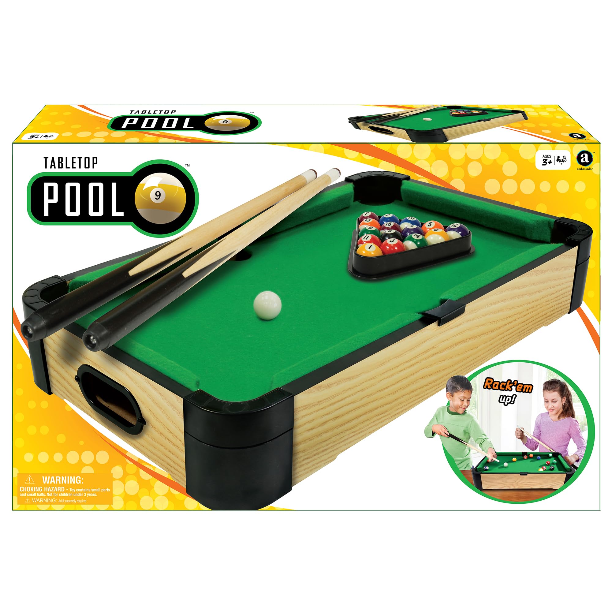 AmbassadorMerchant 20 Wood Tabletop Pool - Multi Color