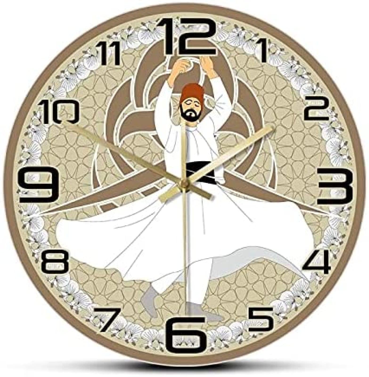 Buy Wall Clock Whirling Dervish Sufi Religious Dance Silent Wall Clock