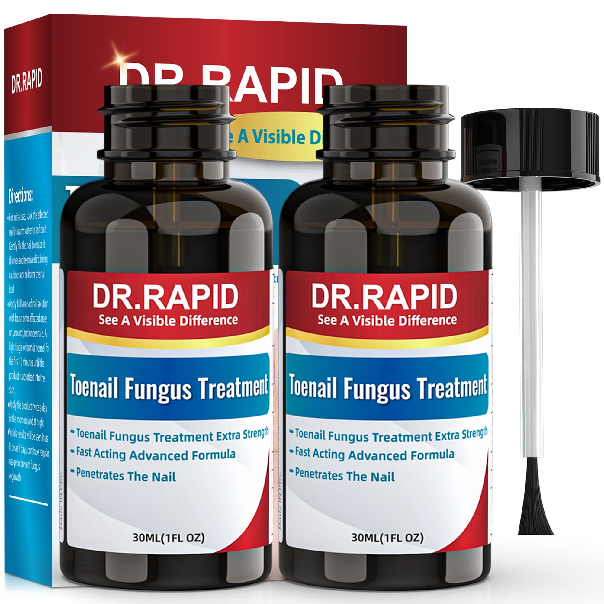 Toenail Fungus Treatment Extra Strength - Effective Antifungal Nail Repair Solution with Tea Tree Oil for Toenail & Nail Fungus, Fast Acting Treatment for Damaged Nails & Ingrown Toenail - 60ml/2fl oz