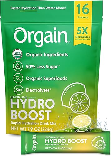 Miniatura 1 de Orgain Paquete variado de hidratación rápida orgánica Hydro Boost con electrolitos y superalimentos menos azúcar sin gluten vegano sin ingredientes