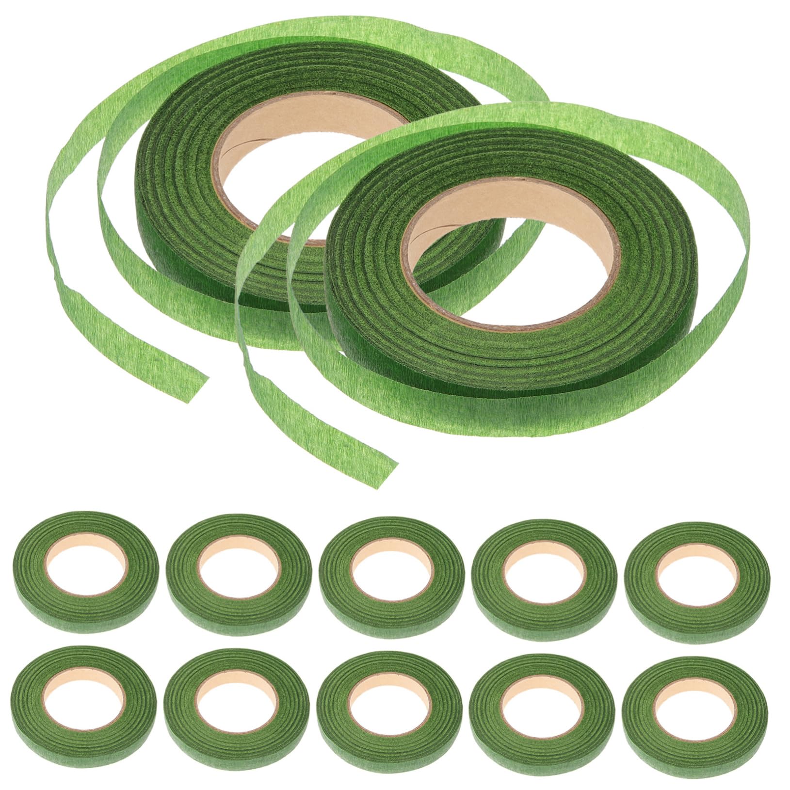 jojofuny 12Rolls Flower Wrapping Tape for Floral Arrangements Bouquet Stem Wrap Easy to Tear Convenient for Crafting for Flower Supplies and Garden Projects