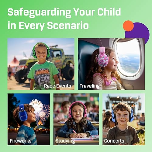 Vista 138 de Vanderfields Kids Ear Protection Earmuffs - Noise Cancelling Headphones for Kids, Autism, Toddler, Children