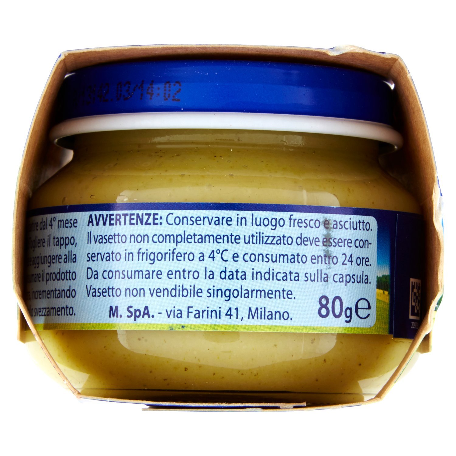 Mellin Omogeneizzato alle Zucchine - 12 confezioni da 2 pezzi da 80 g [24 pezzi, 1920 g]